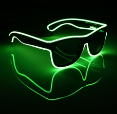 Очки светодиодные солнцезащитные El Neon ray green неоновые