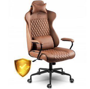 Кожаное офисное кресло с технологией SoftSwing Sofotel Werona Brown +2 подушки в подарок