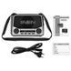 Радиоприемник портативный SVEN SRP-525 Grey FM/AM/SW, радио с USB, microSD, аккумулятором, фонариком и питанием 220 В