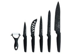 Набор кухонных ножей Royalty Line RL-MB5N с антипригарным покрытием и керамической овощечисткой