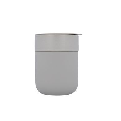 Кавові чашки 295мл з кришками Cute Travel Mugs з захисним силіконовим чохлом Grey OldBro