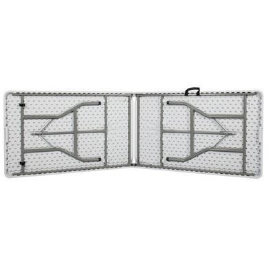 Стіл розкладний туристичний для пікніка Bonro BS 244 см + 4 білих розкладних крісла Bonro BS-53