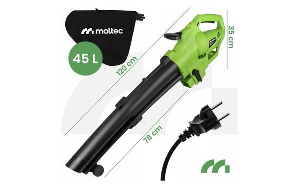 Воздуходувка MalTec MasterBlow 113560 электрическая 3500 Вт пылесос измельчитель 45 л