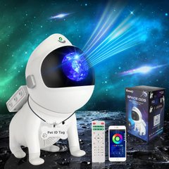 Проектор лазерний Космічний пес з музикою, 21 колір, з Bluetooth, Remote, App Control, Wi-Fi