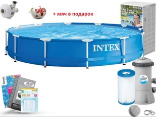 Каркасный бассейн Intex с насосом и фильтром 366x76 Garden Frame 28212