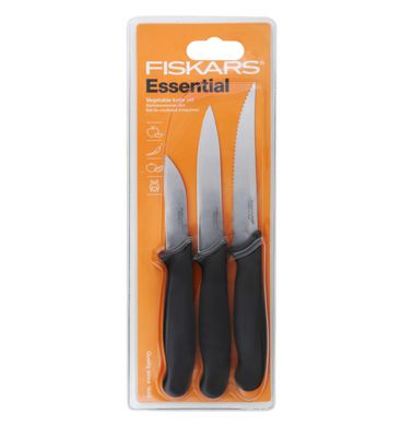 Набір кухонних ножів для чистки овочів FISKARS ESSENTIAL 3 ШТ 1023785