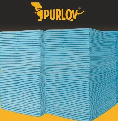 Практичні гігієнічні пелюшки для тварин 60х90см 100 шт Purlov 21603- ефективна абсорбція