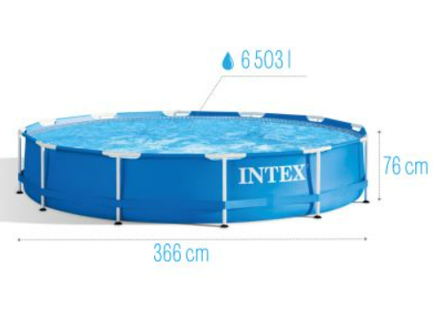 Каркасный бассейн Intex с насосом и фильтром 366x76 Garden Frame 28212