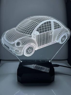 Светильник ночник 3D WV Bettle USB, аккумулятор