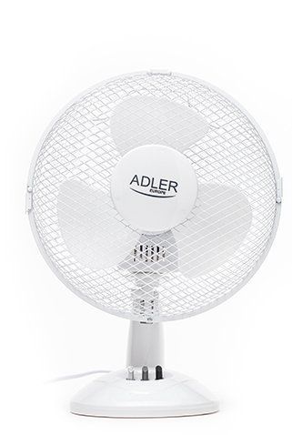 Настольный вентилятор Adler AD 7302, 23 см, 45 Вт, поворотный, 2 скорости, регулировка наклона, компактный вентилятор для дома и о