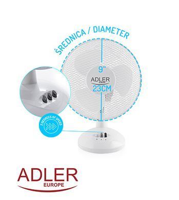 Вентилятор 23см Adler AD 7302