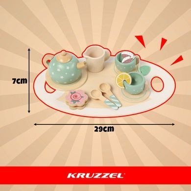 Детский чайный сервиз зеленый Kruzzel 26393