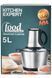 Кухонный комбайн измельчитель Food Processor Gourmet Cuisine 5 л 500 Вт электрический чоппер для мяса овощей орехов льда ножи из