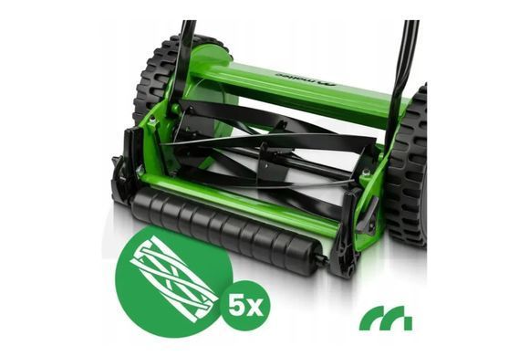 Газонокосилка механическая MalTec MasterBlade 114106 шпиндельная ручная бесшумная с травосборником 120 л ширина скашивания 30 см
