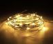 Светодиодная гирлянда нить проволка капля росы 2м 20led БАТАРЕЙКИ Warm White
