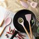 _Кухонний набір Silikone Kitchen Set рожевий із силікону з бамбуковою ручкою з 12 предметів