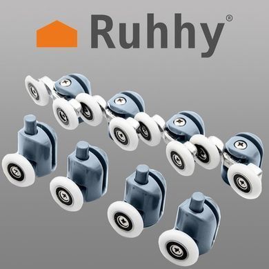 Ролики для душевой кабины Ruhhy KK9646 колесо 23 мм комплект 8 шт верхние двойные и нижние одинарные