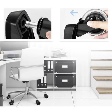 Резиновые роликовые колеса для офисного кресла 5 шт Malatec 22077 11 мм