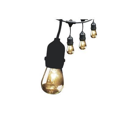 Вулична гірлянда з ретро лампами LED Edison 10шт Solar на сонячній батареї, від мережі та зарядкою від мережі