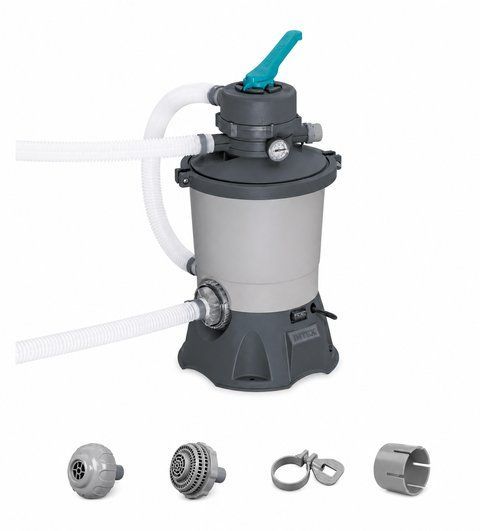 Пісочний фільтр-насос Bestway Flowclear 58515 3028 л/год для басейну, система очищення води, 6-позиційний клапан, 85 Вт