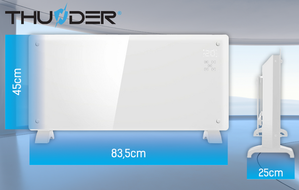 Конвекторный обогреватель 2в1 Thunder MODERN 2000W Wi-Fi White