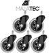 Резиновые роликовые колеса для офисного кресла 5 шт Malatec 22077 11 мм