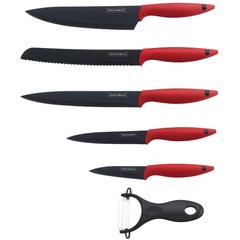 Набор кухонных ножей Royalty Line RL-NH5R с антипригарным покрытием и керамической овощечисткой