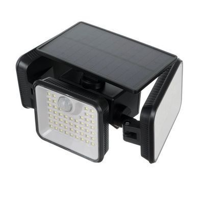 Сонячна садова лампа Izoxis 24889, 180 LED, з датчиком руху та сутінків, IP65, 550 Лм, 300&deg;, чорна