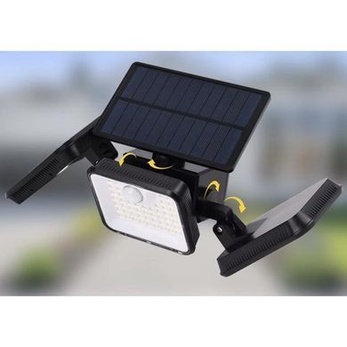 Сонячна садова лампа Izoxis 24889, 180 LED, з датчиком руху та сутінків, IP65, 550 Лм, 300&deg;, чорна