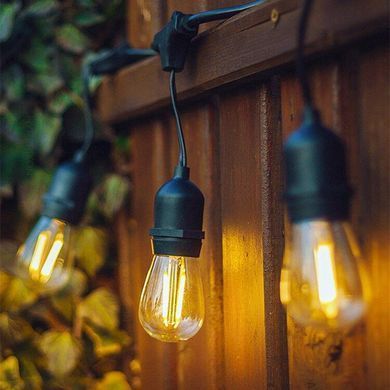 Вулична LED гірлянда Vintage Edison 10 ламп E27 довжина 7,5м для подвір'я та тераси, водонепроникна декорація