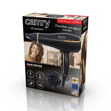 Фен сушилка для волос Camry CR 2255 с диффузором, мощность 2200W