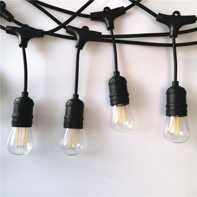 Вулична LED гірлянда Vintage Edison 10 ламп E27 довжина 7,5м для подвір'я та тераси, водонепроникна декорація