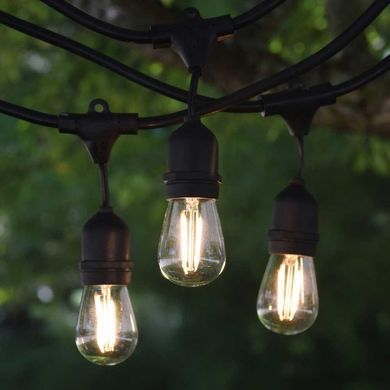 Вулична LED гірлянда Vintage Edison 10 ламп E27 довжина 7,5м для подвір'я та тераси, водонепроникна декорація