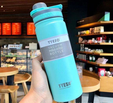 Термобутылка, термос Tyeso 530мл из нержавеющей стали для кофе, воды, pearl