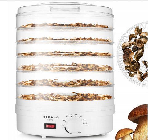 Сушилка для овощей и фруктов Mozano Food Dehydrator 500 Вт, дегидратор, 6 уровней, температура 35&ndash;70&deg;C, для грибов, мяса, трав