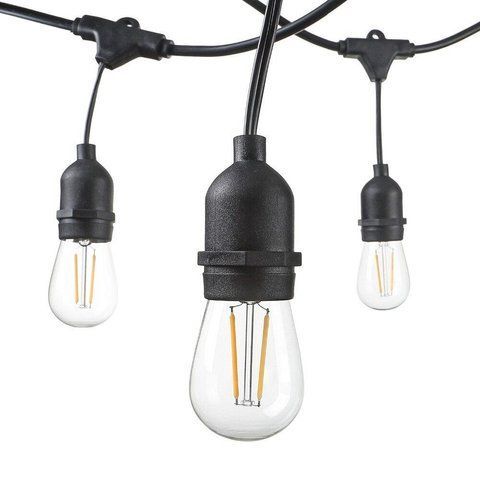 Вулична LED гірлянда Vintage Edison 10 ламп E27 довжина 7,5м для подвір'я та тераси, водонепроникна декорація