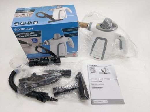 Пароочиститель ручной SilverCrest SDR 1050 D1 1050 Вт 3.5 бар с насадками белый