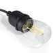 Вулична LED гірлянда Vintage Edison 10 ламп E27 довжина 7,5м для подвір'я та тераси, водонепроникна декорація