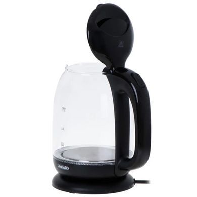 Електрочайник скляний Mesko MS 1302 Black (1.7 л, 2200 Вт) з LED-підсвіткою, чорний