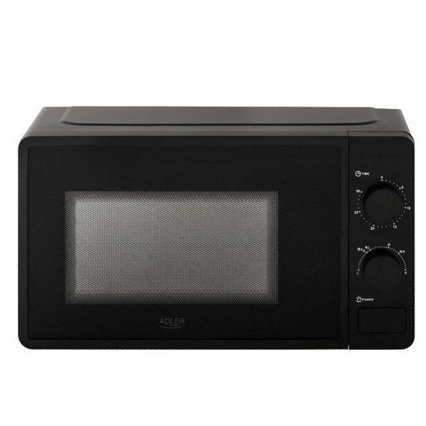 Микроволновая печь соло Adler AD 6206 20л 700Вт черная механическая с таймером