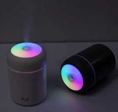 Портативний світлодіодний ультразвуковий зволожувач повітря Humidifier H2O 300 мл Сірий