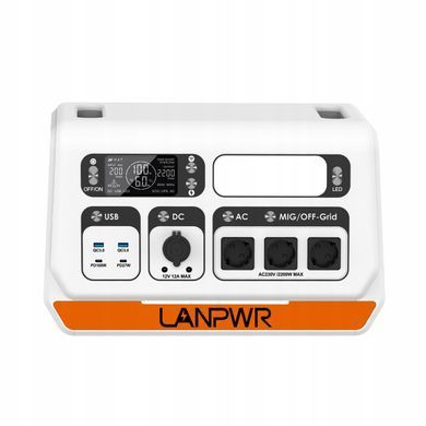 Зарядная станция LANPWR PS2400-3 PRO 2048 Вт&middot;ч / 2200Вт + 4 солнечные панели 180Вт (720Вт) LiFePO4