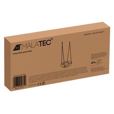 Подвесные качели "Гнездо аиста" Malatec 120 см, зелено-черная, 150 кг