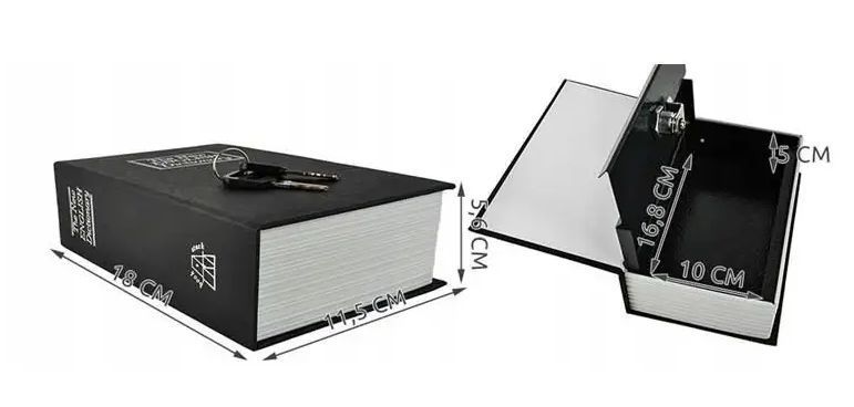 Сейф-книга Malatec 1212 24x15,5x5,5 см &ndash; схованка для грошей і документів