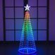 Новогодняя конусная елка умная светодиодная 180см LED гирлянда 190 лампочек RGB, Bluetooth