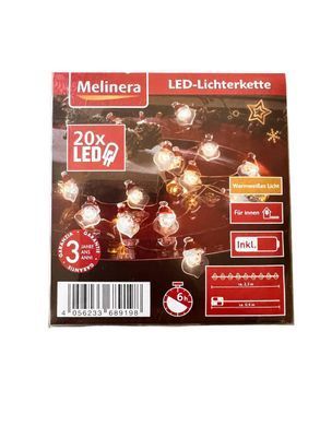 Светодиодные гирлянды 20led Дед Мороз 2,3 м, с батарейками в комплекте