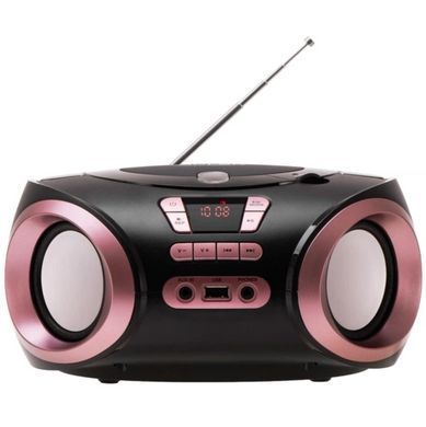 Радіоприймач бумбокс Adler AD 1181 Black Copper (CD-MP3, USB, FM, AUX), портативна аудіосистема