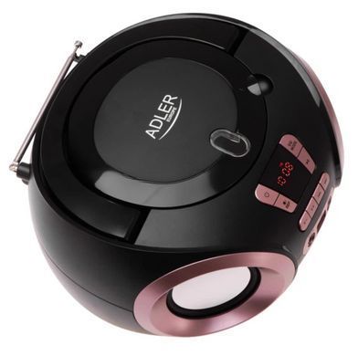 Радіоприймач бумбокс Adler AD 1181 Black Copper (CD-MP3, USB, FM, AUX), портативна аудіосистема