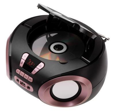 Радіоприймач бумбокс Adler AD 1181 Black Copper (CD-MP3, USB, FM, AUX), портативна аудіосистема