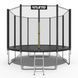 Батут дитячий з сіткою та драбинкою 435 см Atleto чорний + подарунок м'ячик 42400491